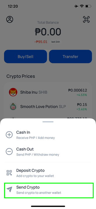How do I send crypto to Maya using Coins.ph?