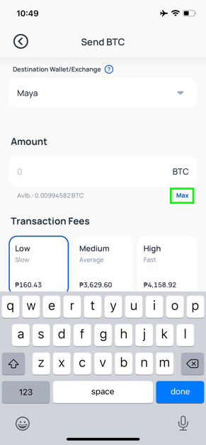 How do I send crypto to Maya using Coins.ph?