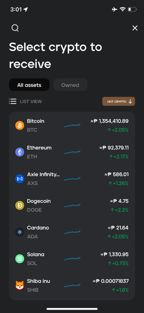How can I generate a QR code for receiving crypto?