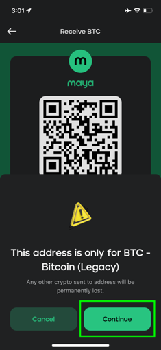 How can I generate a QR code for receiving crypto?